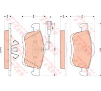 Kit pastiglie freno TRW per Opel, Fiat, Lancia