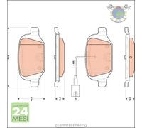 Kit pastiglie freno TRW Posteriore per ABARTH 500C 500 FIAT