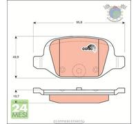 Kit pastiglie freno TRW Posteriore per ABARTH 500C 500 FIAT PUNTO PANDA LANCIA