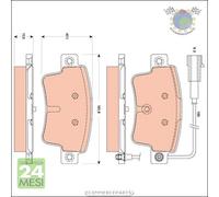 Kit pastiglie freno TRW Posteriore per ABARTH GRANDE PUNTO FIAT