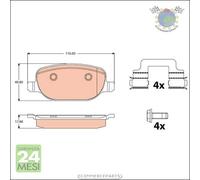 Kit pastiglie freno TRW Posteriore per ALFA ROMEO SPIDER BRERA 159