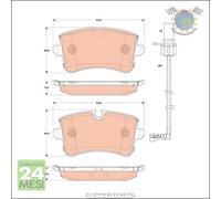 Kit pastiglie freno TRW Posteriore per AUDI A8