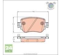 Kit pastiglie freno TRW Posteriore per AUDI Q3 A1 SEAT ALHAMBRA LEON SKODA OCTA