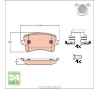 Kit pastiglie freno TRW Posteriore per AUDI Q5 A5 A4 #qc