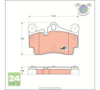 Kit pastiglie freno TRW Posteriore per AUDI Q7 PORSCHE CAYENNE VW TOUAREG
