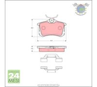 Kit pastiglie freno TRW Posteriore per AUDI TT A8 SEAT LEON SKODA OCTAVIA VW NE