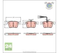 Kit pastiglie freno TRW Posteriore per AUDI TT Q3 A3