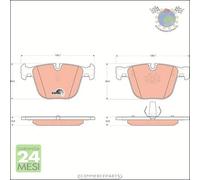 Kit pastiglie freno TRW Posteriore per BENTLEY CONTINENTAL ARNAGE AZURE BMW 7 E