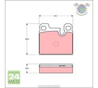 Kit pastiglie freno TRW Posteriore per BMW 7 E23 745 735 733 732 730 728