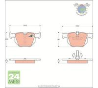 Kit pastiglie freno TRW Posteriore per BMW X1 E84 xDrive 3 E93 335 330 325 E92