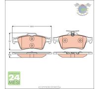 Kit pastiglie freno TRW Posteriore per CADILLAC BLS FORD GRAND C-MAX TRANSIT TO