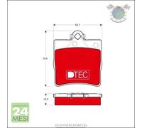 Kit pastiglie freno TRW Posteriore per CHRYSLER CROSSFIRE Roadster MERCEDES #jr