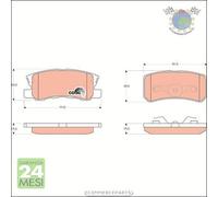 Kit pastiglie freno TRW Posteriore per CITROEN C-CROSSER C4 MITSUBISHI OUTLANDE