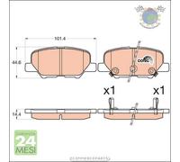 Kit pastiglie freno TRW Posteriore per CITROEN C4 MAZDA 6 MITSUBISHI OUTLANDER
