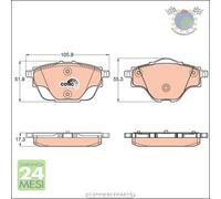 Kit pastiglie freno TRW Posteriore per CITROEN GRAND C4 II C5 DS OPEL GRANDLAND