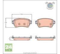 Kit pastiglie freno TRW Posteriore per CITROEN SPACETOURER JUMPY PEUGEOT TRAVEL