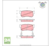 Kit pastiglie freno TRW Posteriore per DAEWOO MUSSO SSANGYONG KORANDO