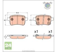 Kit pastiglie freno TRW Posteriore per FIAT 500L #pw