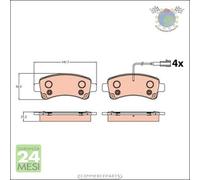 Kit pastiglie freno TRW Posteriore per FIAT DUCATO