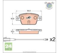 Kit pastiglie freno TRW Posteriore per FIAT MULTIPLA BRAVO LANCIA DELTA