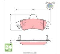 Kit pastiglie freno TRW Posteriore per FORD MONDEO COUGAR #lz