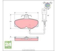 Kit pastiglie freno TRW Posteriore per FORD SCORPIO TVR 350