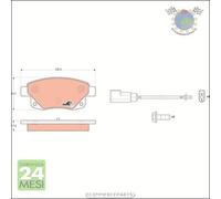 Kit pastiglie freno TRW Posteriore per FORD TRANSIT