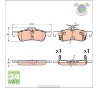 Kit pastiglie freno TRW Posteriore per HONDA CIVIC IX