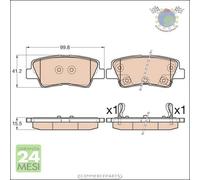 Kit pastiglie freno TRW Posteriore per HYUNDAI ELANTRA
