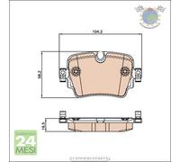 Kit pastiglie freno TRW Posteriore per JAGUAR F-TYPE
