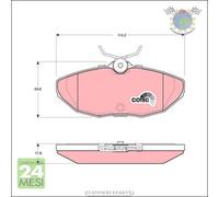 Kit pastiglie freno TRW Posteriore per JAGUAR S-TYPE XJ LINCOLN LS