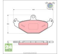 Kit pastiglie freno TRW Posteriore per LOTUS EXIGE ELISE OPEL SPEEDSTER