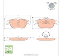 Kit pastiglie freno TRW Posteriore per MERCEDES CLASSE GLK 350 320 300 280 2 #py