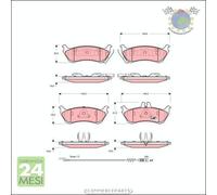 Kit pastiglie freno TRW Posteriore per MERCEDES CLASSE M ML #kn