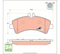 Kit pastiglie freno TRW Posteriore per MERCEDES SPRINTER 524 519 518 516 515 51