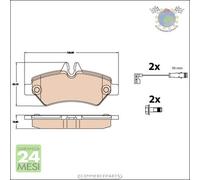 Kit pastiglie freno TRW Posteriore per MERCEDES SPRINTER 524 519 518 516 515 #p5