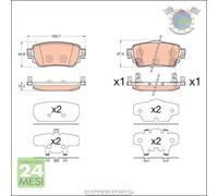 Kit pastiglie freno TRW Posteriore per NISSAN X-TRAIL QASHQAI RENAULT KADJAR