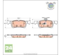 Kit pastiglie freno TRW Posteriore per PEUGEOT 308