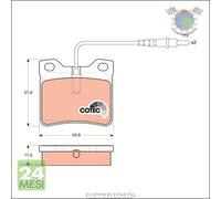 Kit pastiglie freno TRW Posteriore per PEUGEOT 605
