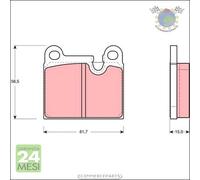 Kit pastiglie freno TRW Posteriore per PORSCHE 924 911