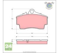 Kit pastiglie freno TRW Posteriore per PORSCHE BOXSTER CAYMAN 911