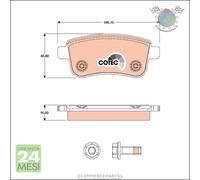 Kit pastiglie freno TRW Posteriore per RENAULT FLUENCE SCENIC MEGANE CAPTUR ARK