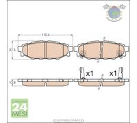 Kit pastiglie freno TRW Posteriore per SUBARU FORESTER OUTBACK LEGACY V IMPREZA