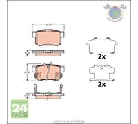 Kit pastiglie freno TRW Posteriore per SUZUKI KIZASHI SWIFT SX4