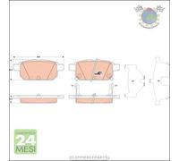 Kit pastiglie freno TRW Posteriore per SUZUKI VITARA SWIFT SX4