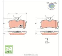 Kit pastiglie freno TRW Posteriore per TOYOTA COROLLA AVENSIS