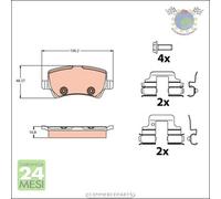 Kit pastiglie freno TRW Posteriore per VOLVO V60 #qh