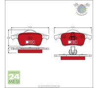 Kit pastiglie freno TRW Posteriore per VOLVO XC70 V70 S80 S70 S60 #j6