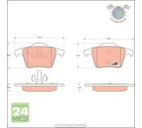 Kit pastiglie freno TRW Posteriore per VOLVO XC90