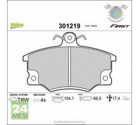 Kit Pastiglie freno Valeo Anteriore per ABARTH RITMO ALFA ROMEO SPIDER 155 146